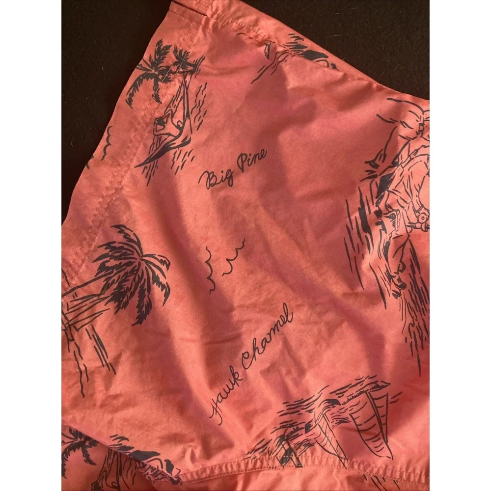 Polo Ralph Lauren Traveler Swim Shorts Pink Tropical Large Big Pine Hawk Channel
